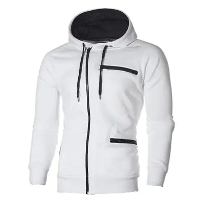 New Men's Full-Zip Hoodie Red with Black Trim