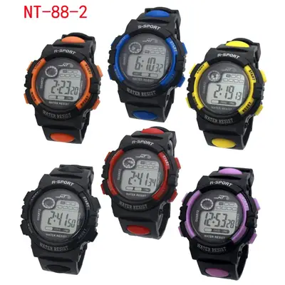 R-Sport Digital Water Resistant Sports Watch Black Yellow
