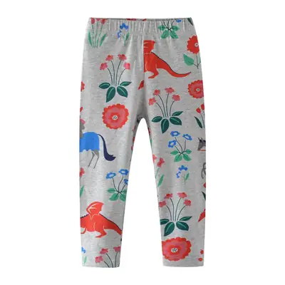 Autumn Printed Stretch Leggings for Girls Knitted Pants