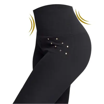 Black Velvet High-Waisted Leggings for Women