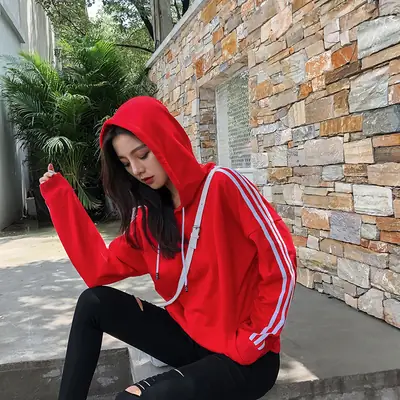 2025 Korean Style Velvet Hoodie Women's Sweatshirt Jacket
