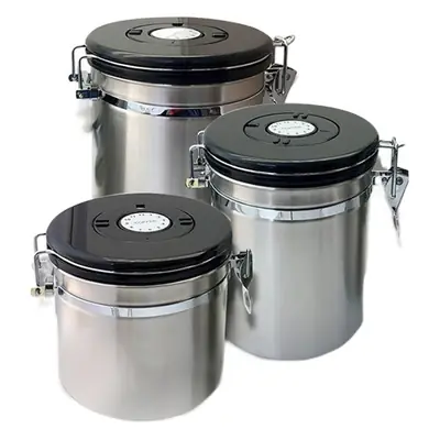Stainless Steel Coffee Can with Exhaust Valve