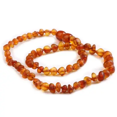 Baltic Sea Frosted Amber Necklace for Baby Gift
