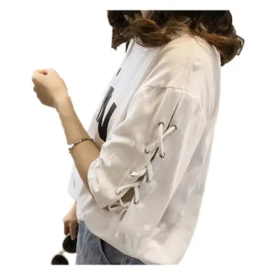 Women's MiF Print Cotton T-Shirt & Denim Shorts Set