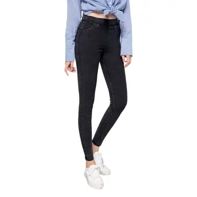 Women Elastic Leggings Snowflake Sand Wash Leggings Large