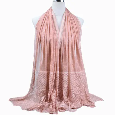 Autumn Hollow Lace Scarf for Muslim Women