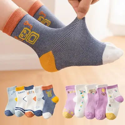 2025 Spring Socks for Kids Cartoon Cotton