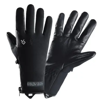 Men's Winter Sheepskin Ski Gloves Windproof Waterproof