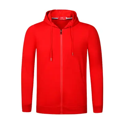 Men Black Full Zip Hoodie Sweatshirt