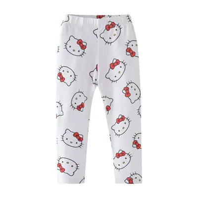 Hello Kitty Printed Stretch Cotton Leggings for Girls