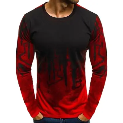 Men's 2024 Long Sleeve Camo T-Shirt Grey