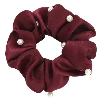 Green Pearl Hair Scrunchie with Ponytail