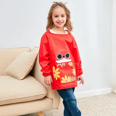 Red Cartoon Baby Hoodie with Flower Design