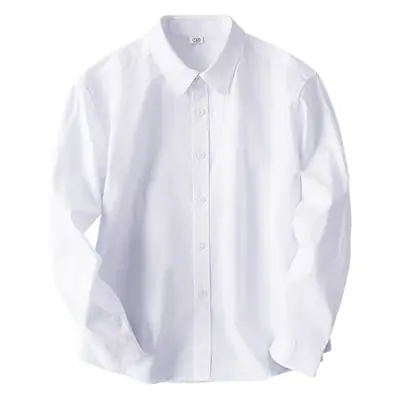 White Pure Cotton Boy's Shirt for Elementary School