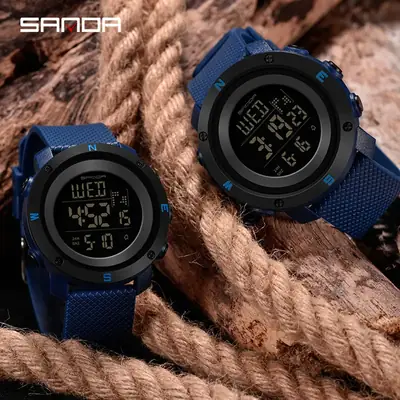 Sanda Digital Luminous Male Watch Waterproof Sports