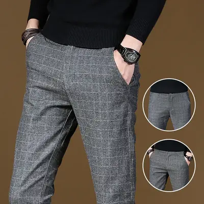 Men's Dark Gray Casual Pants 2018 New
