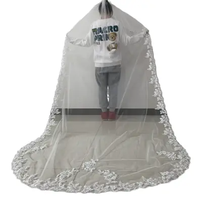 3m Cross-Border Wedding Veil Swiss Mesh Metal Comb Headdress