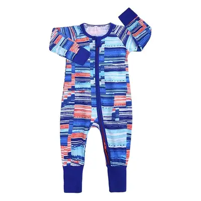 Baby Jumpsuit Double Zipper Pink Zebra Print