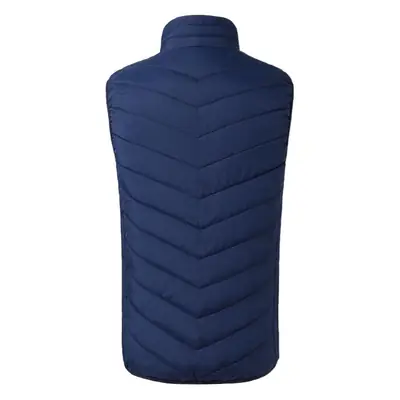 Men's Black Collar Puffer Vest Double Control Warm Charging