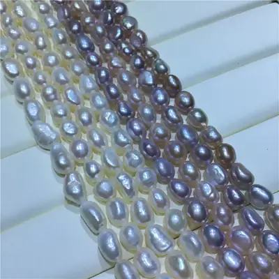 8-9mm Double Sided Light Pearl Necklace Wholesale