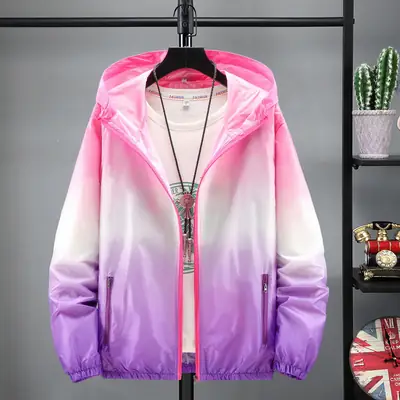 Orange Gradient Hooded Raincoat Set for Kids & Adults