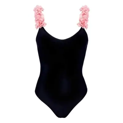 Cross-border Parent-Child Swimsuit Pink Petal Back