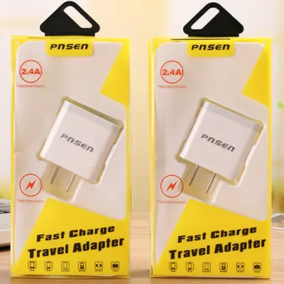 Pinjin 2.4A USB Charger for Tablets & Phones