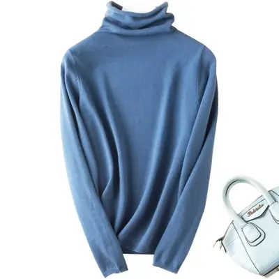 Wool Turtleneck Pullover Women Winter Warmth