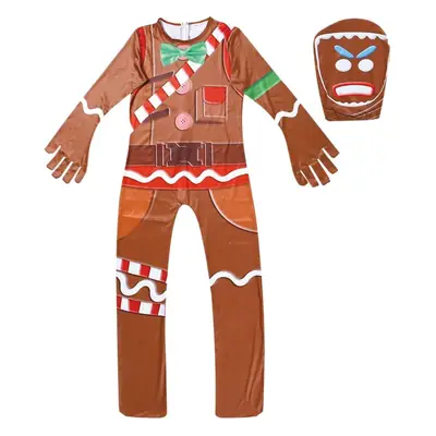 Gingerbread Man Ghost Face Halloween Party Costume Brown