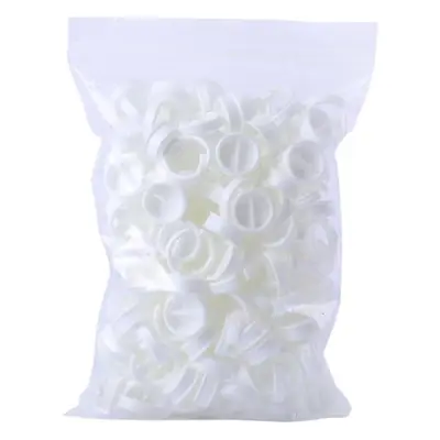 100 Bags of White Plastic Ring Glue Cups