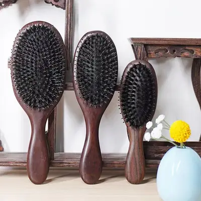 Elongated Hair Brush for Straightening & Massage