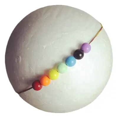 Baby Photo Head with Rainbow Flower Decor