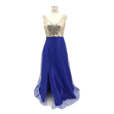 Explosion Sequined Sleeveless Dress Black Long