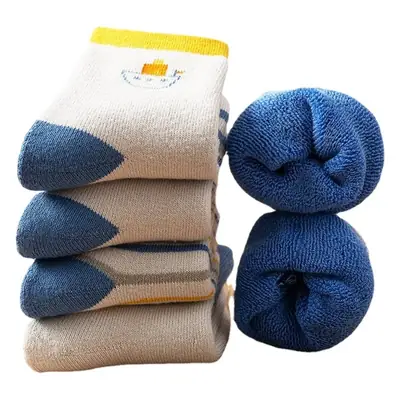 5 Pairs Winter Cartoon Terry Socks for Kids 1-12 Years
