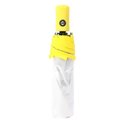 Automatic Transparent Umbrella Small Fresh Folding Three-fold Edge Color Handle