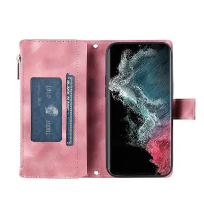 Purple Sunflower Leather Phone Case for Samsung S25 Ultra