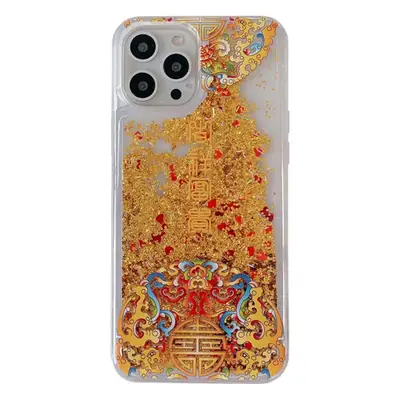Blue Quilted Leather Mobile Phone Case for iPhone 17