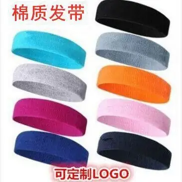 Orange Cotton Headband for Sports & Fitness