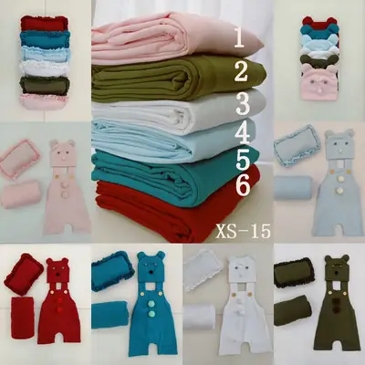 Newborn Full Moon Shooting Blanket Pillow + Hat + Clothes