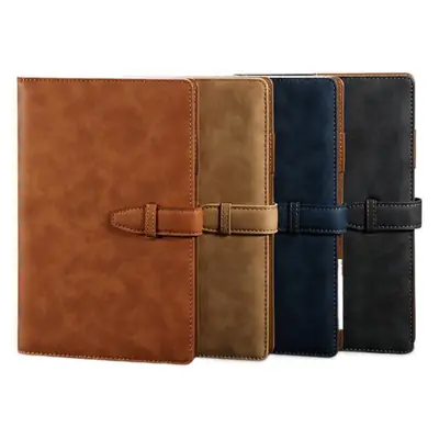 A5 Leather Diary with Buckle & Pen