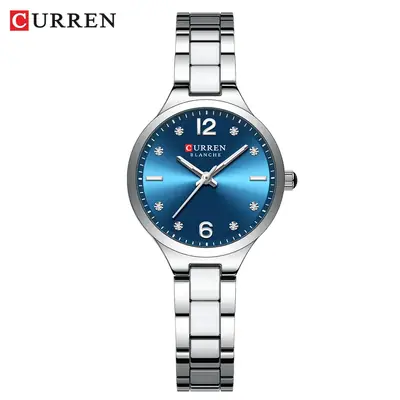 Women's Steel Band Quartz Watch Blue Dial Waterproof