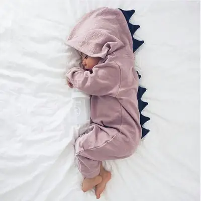 Lilac Hooded Zip-Fit Baby Suit 0-2Yrs