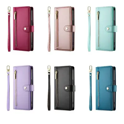 Purple Nine-Layer Zipper Phone Case for iPhone 17