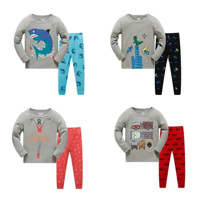 Cotton Lycra Stretch Pajamas for Boys Girls 6-12 Months