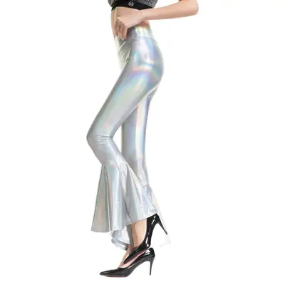 High Waist Gradient Bell Bottom Pants for Women
