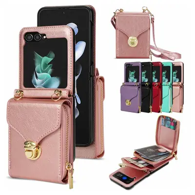 Multi-Card Zipper Holder for Samsung Z Flip 30% Off Leather Case