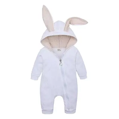 Baby Rabbit Ears Hoodie Suit Grey 0-2Y