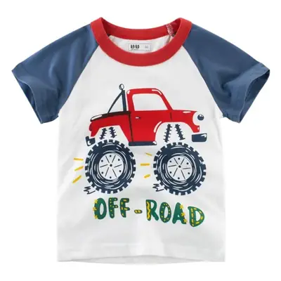 Red Cotton Off-Road Baby T-Shirt for Kids