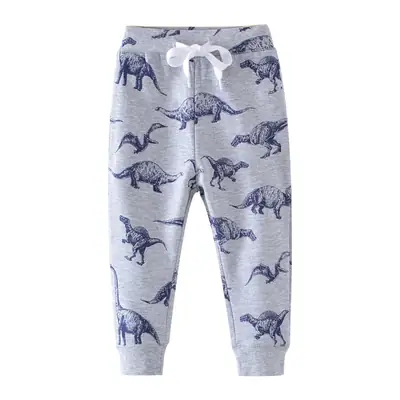Children's Dinosaur Print Sweatpants Gray American