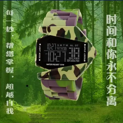 Kids Waterproof LED Alarm Clock Watch Blue